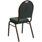 Flash Furniture HERCULES Series Dome Back Stacking Banquet Chairs with Gold Vein Frame - Green - 4 Pack-Green Patterned Fabric Upholstery