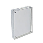 Azar Displays 5.5" x 8.5" Vertical/Horizontal Block Acrylic Sign Holder, Clear (104435)-Used to display graphics vertically and horizontally