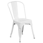 24'' Round White Metal Indoor-Outdoor Table Set with 2 Cafe Chairs [CH-51080TH-2-18CAFE-WH-GG]-4