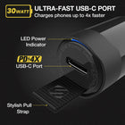 Scosche Powervolt 30W Certified Usb Type-C Fast Mini Car Charger-30W USB-C PD charges phones 4X as fast as a standard 5W charger.