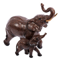 Truu Design Polyresin Elephant Figurine, 7 x 3.5 x 6.75 inches, Bronze-Measures 7"L x 3.5"H x 6.75"W in dimensions
