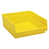 Quantum Storage Systems Shelf Bins, 11-1/8" W x 4" H x 11-5/8" D, Yellow, 30 Lbs. Capacity - 12 Pack-Capacity: 30 lbs.