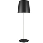 Dainolite Transitional Floor Lamp - 1 Light - Black with Black Drum Shade-Black