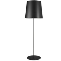 Dainolite Transitional Floor Lamp - 1 Light - Black with Black Drum Shade-Black