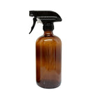 Wamaco 16oz Glass Bottle Spray And Liquid Pump Set, Amber, 4 Pack-16 oz