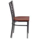 Flash Furniture HERCULES Series Clear Coated "X" Back Metal Restaurant Chair - Cherry Wood Seat-"X" Back Design
