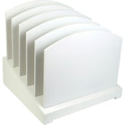 Victor Wood Incline File Desk Organizer, Pure White (W8601)-Incline design for easy viewing and access of files