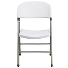 Flash Furniture HERCULES Series 330 lb. Capacity White Plastic Folding Chair with Grey Frame-Plastic Folding Chair