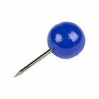 JAM Paper Colorful Push Pins - Round Head Map Thumb Tacks - Blue - 100 Pack-Used to pin important papers or pictures to Bulletin Boards, Cork Boards, Calendars, and Walls