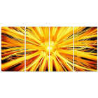 Designart Sunshiney Day 4-Panel Modern Canvas Art Print, (PT3082-271)-Print