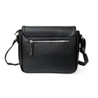 Nicci Medium Crossbody Bag with Front Flap - Black-Back zipper pocket