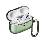 General Supply Goods + Co Clear Anti Shock Gradient AirPod Pro Case w Carabiner - Jade Green-Shock resistant and dust proof