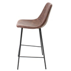 My Home My Living Vintage Faux Leather Counter Stool - Brown - 2 Pack-Wipe clean with damp cloth