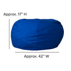 Flash Furniture Oversized Solid Royal Blue Bean Bag Chair-Spot Clean with Damp Cloth
