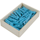 JAM Paper Wood Clothing Pin Clips, Small, 7/8, Blue, 2 Packs of 50, 100 Total(2230717361a)-4