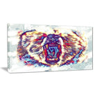 Designart Bold Bear Large Animal Canvas Artwork, (PT2355-32-16)-Print