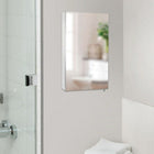 Mirrored Medicine Cabinet, Polished Stainless-120 degree hinge for easy accessibility