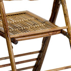 Flash Furniture American Champion Bamboo Folding Chair-Clear Coated Glossy Finish