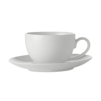 Maxwell & Williams Basic White Coupe Demi Tasse Cup & Saucer, 4 Pack-Drinkware