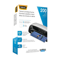 Fellowes Thermal Laminating Pouches - Letter - 3 mil - 200 Pack-3 mil