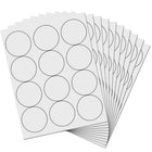 JAM Paper Circle Round Label Sticker Seals - 2.5" Diameter - White - 120 Pack-Size: 2 1/2 inches, Perfect size for sealing envelopes and labeling anything to keep you organized