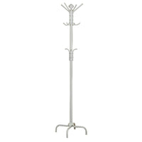 Monarch Specialties 2006 Coat Rack - White Metal-Satin white metal coat rack enhances your home with excellent functionality