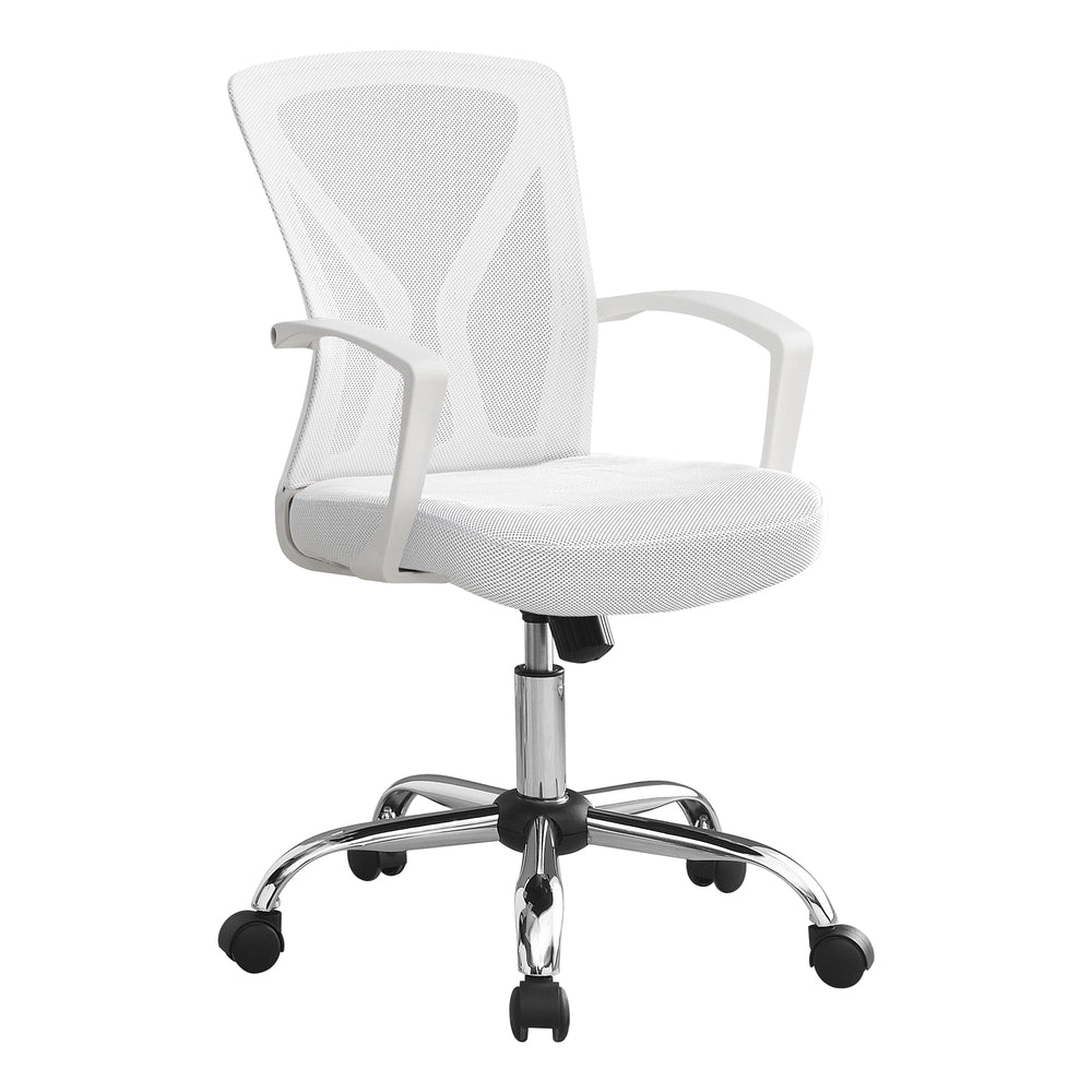Monarch Specialties 7462 Office Chair - White/Chrome Base | staples.ca
