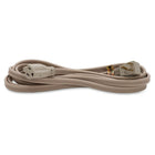 Compucessory Heavy Duty Indoor Extension Cord, 9', Beige-This indoor extension cord features a grounded single-outlet with a three-prong plug
