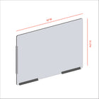 Mark Maker Modular Sneeze Guard Side - 42" W x 31.5" H panel 1/4" Clear Acrylic -2 12" aluminum bottom rails - 18" living hinge-Made from 1/4” clear acrylic.
