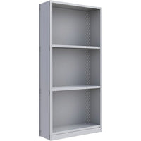 Metalware RK213 Boltless Shelving Unit, 4-Shelves, 36" x 18" x 76", Light Grey-Adjustable shelving system that provides high strength, yet economical storage capacity for your needs