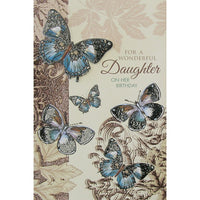 Rosedale Greeting Card, Birthday Daughter, Butterfly-Printed on premium coated card stock