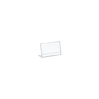 Azar Displays Horizontal Slanted, L-Shape Acrylic Sign Holder, 5" x 4", 10 Pack (112730)-Sign holder