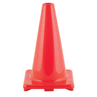Champion Sports 18" Vinyl Cone Orange, 2 Pack (CHSC18OR)-High Visibility Flexible Vinyl Cone