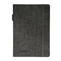 Cambridge Bungee Notebook with Pen Loop - 8-1/2" x 6" - Light Grey-8-1/4"H x 5-3/4"W sized white sheets