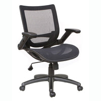 TygerClaw Mid Back Mesh Office Chair (TYFC2317)-Upholstered in soft and durable Black Mesh