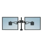 Fellowes Professional Dual Monitor Arm (8041701)-Easy to mount; clamp attaches to desktops 1" to 3" thick or though grommet hole