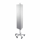 Eddie's 70" H Floor Standing Pegboard Spinner - White-Floor Standing Pegboard Spinner