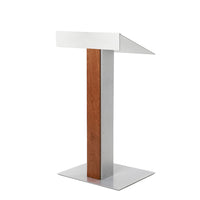 Urbann Y55 Lectern No Wheels - Whisky Wood, Aluminum Grey-Type of Lectern: Free standing