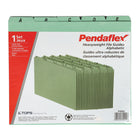 Pendaflex Heavyweight Green Alphabetic File Guides - Letter Size - 25 Pack-Preprinted A-Z headings