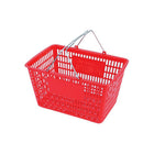 Off Shore Wire Handle Hand Shopping Basket, 10" H. x 18-1/2" W. x 13" D., Red, 5 Pack-Great for any retail, stock and storage application