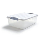 TRU RED 30 L Plastic Storage Tote with Locking Lid-Storage tote is great for organizing the home and office