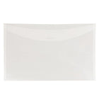 JAM Paper Plastic Envelopes with Tuck Flap Closure, Booklet, 6 x 9, Clear Poly, 12 Pack (1541748)-Clear