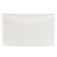 JAM Paper Plastic Envelopes with Tuck Flap Closure, Booklet, 6 x 9, Clear Poly, 12 Pack (1541748)-Clear