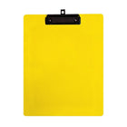 Geo Plastic Clipboard, Letter, 9" x 12", Yellow, 12 Pack-Clipboard made of strong plastic with retractable hook.