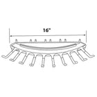 Azar Displays Plastic Necklace Bar For Pegboard/Slat Wall, 4 Pack-Dimensions: 16"W, 10 x 2" hooks 1/4"D Pegboard holes