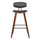Armen Living Fox 26" Mid-Century Counter-Height Bar Stool - Brown-Counter Stool for Kitchen