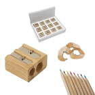 Time 4 Crafts Bamboo Pencil Sharpener, 1 x 1 inch, Pack of 12, Bamboo-Measurement: each sharpener measures 1" x 1" which is perfect to carry with you in your pencil case or pouch