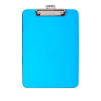 Charles Leonard Letter Clipboard, Neon Blue, 3 Pack (CHL89715)-Made of tough, durable injection molded plastic