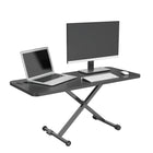 ShoppingAll Height Adjustable Sit-Stand Compact Portable Tabletop - Black-Adjustability: Can rise from 5.2cm - 36cm (2 - 14.1”)