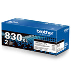 Brother Genuine TN830XL2PK Toner Cartridge - High Yield - Black - 2 Pack-Comprehensive product range. Brother Available in an extensive variety of options including a convenient multipack, as well as high-yield selections to help you handle high-volume printing with ease